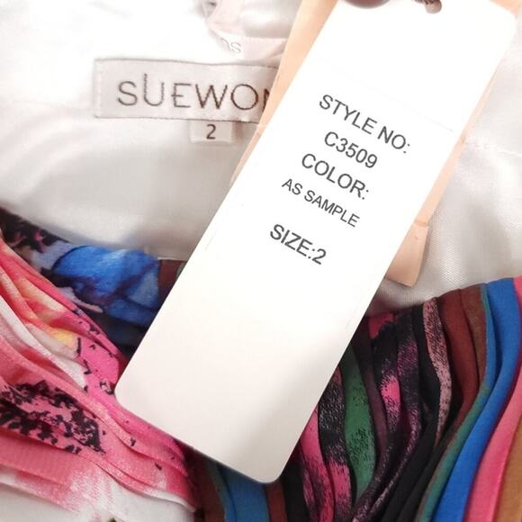 Sue Wong Floral Maxi Dress Multicolor - Picture 12 of 16